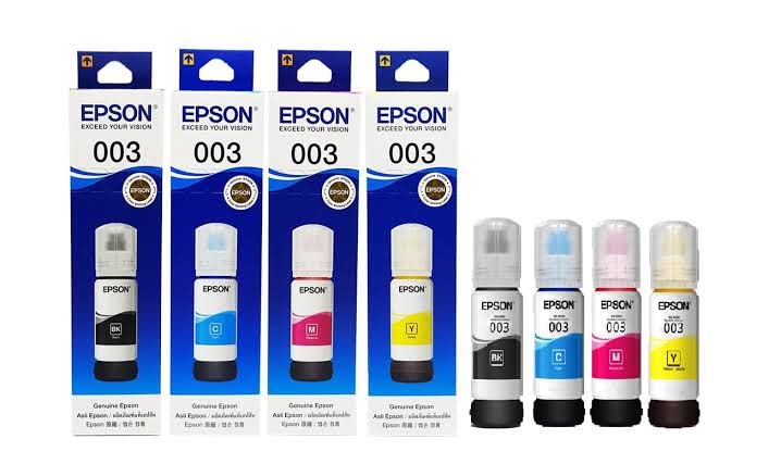 Epson 003 65ml Ink Bottle 4 Pcs (Magenta, Yellow, Cyan, Black)