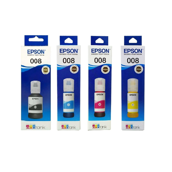 EPSON PRINTER INK 008 SET (CYAN, MAGENTA, YELLOW, BLACK)