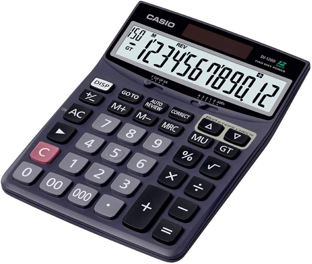 Casio DJ-120D 150 Steps Check and Correct Desktop Calculator
