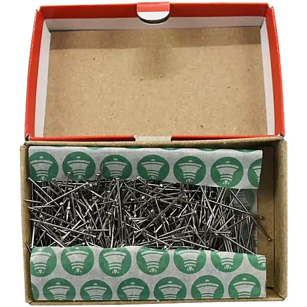 Pins - Nickel Plated Steel, Perfect Solid Head, Needle Points Pins - Nickel Plated Steel, Perfect Solid Head, Needle Points