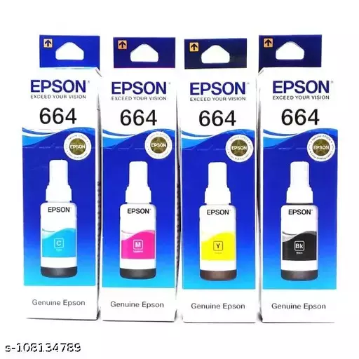 EPSON 664 PRINTER INK SET (BLACK, YELLOW, MAGENTA, CYAN)