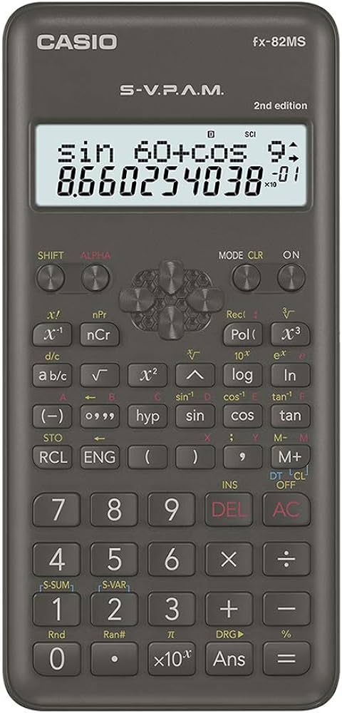 Casio FX-82MS 2nd Gen Non-Programmable Scientific Calculator