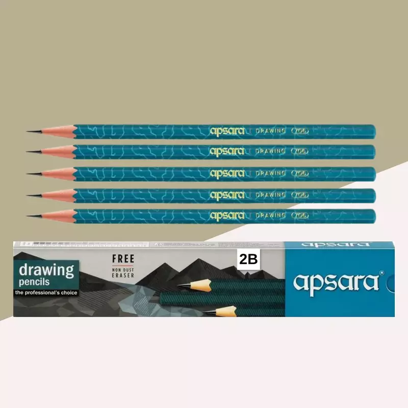 APSARA 2B High-Quality Wooden Drawing Pencils