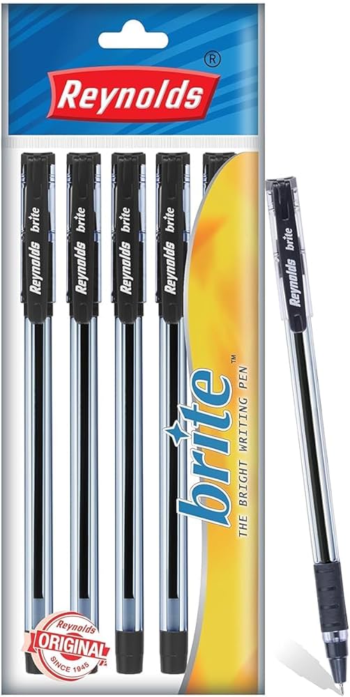 REYNOLDS BRIGHT BALL PEN (PACK OF 5) BLACK