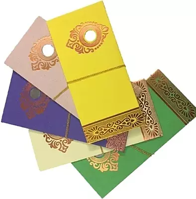 10 Pcs Wedding Gift Envelope With 1 Rupee Coin, Money Cover Shagun Envelopes