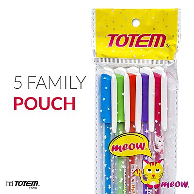 TOTEM Meow Ball Pens (PACK OF 5 PENS)