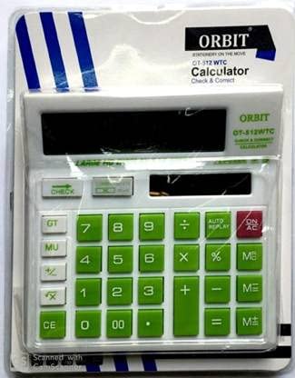 Orbit OT-512 Multicolor Basic 12-Digit Calculator