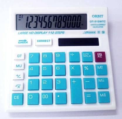 Orbit OT-512 Multicolor Basic 12-Digit Calculator