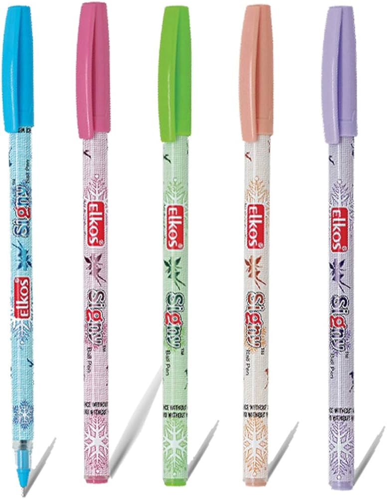 ELKOS SIGNY BALL PEN (PACK OF 5) BLUE