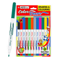 ADDGEL Colour Decor, Sketch Pens/Colour Pens, 12 Colours