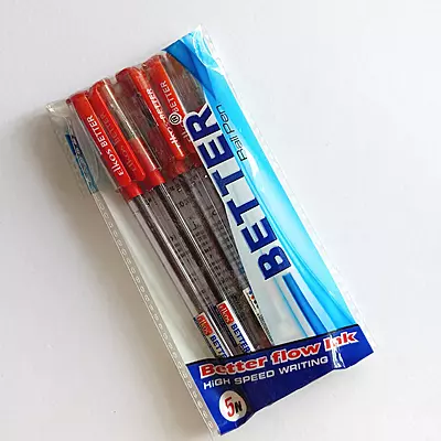ELKOS BETTER BALL PEN (PACK OF 5) RED