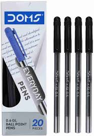 Doms everyday Ball pen pack of 20 Blackink