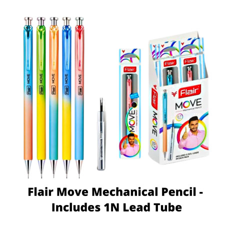 Flair Move Mechanical Pencil - Includes 1N Lead Tube MRP RS 20 Flair Move Mechanical Pencil - Includes 1N Lead Tube MRP RS 20