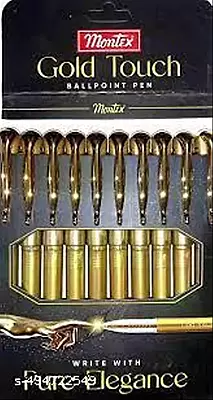MONTEX gold touch ballpoint pen write with pure elegance (pack of 10)
