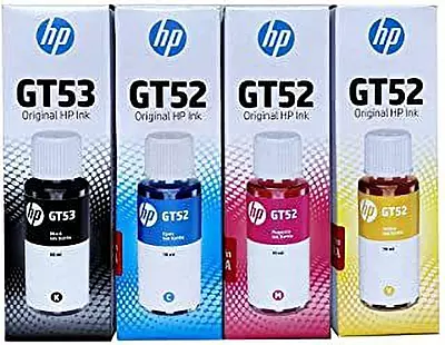 HP GT52 PRINTER INK SET (BLACK, CYAN, MAGENTA, YELLOW)