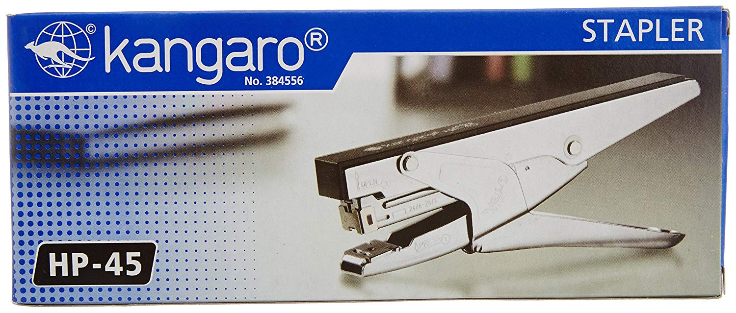 Kangaro HP-45 All Metal Stapler, Standard Stapler with Quick Loading Mechanism