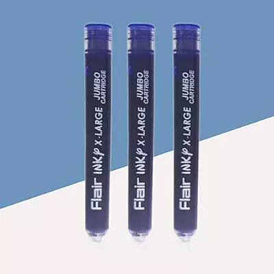 FLAIR Inky X-Large Jumbo by Ink Cartridge (Pack of 3, Ink Color - Blue)