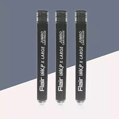 FLAIR Inky X-Large Jumbo by Ink Cartridge (Pack of 3, Ink Color - Black)