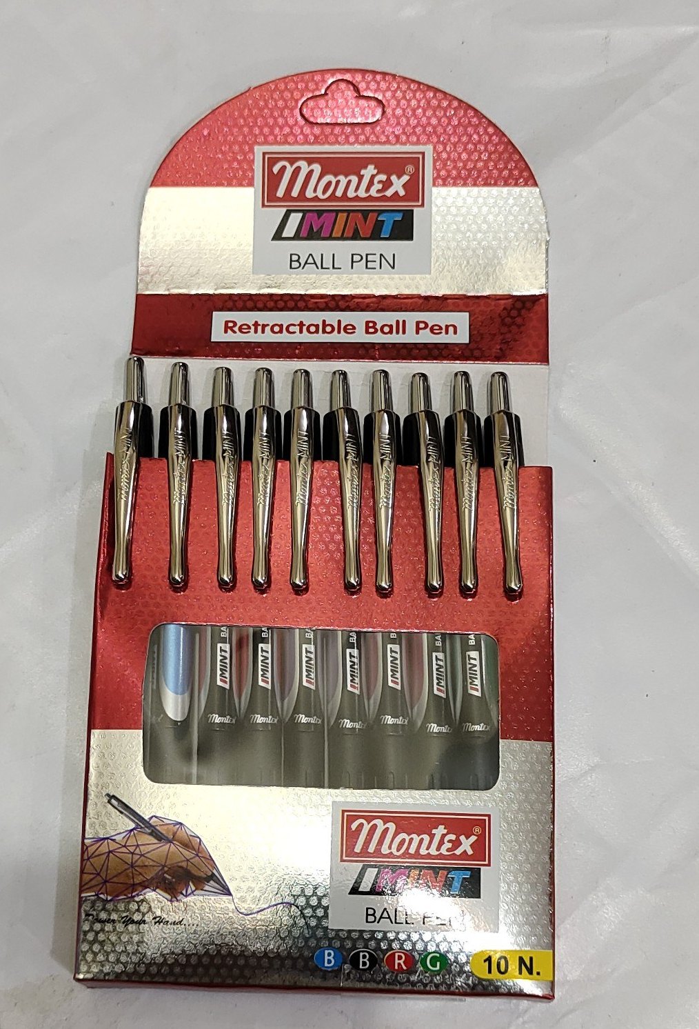 Montex Mint Ball Pen (Pack Of 10)|Blue