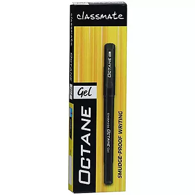 Classmate Octane- Black Gel Pens (Pack of 10)