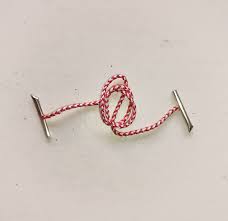 File Tags - 8 Inches (Pack of 50) - Red and White Colour - Paper Binding Lace - Cotton Tag Thread for Knots